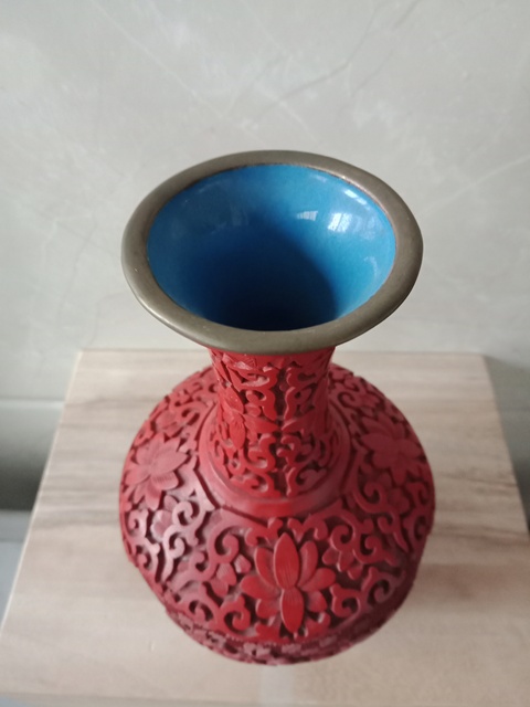 古玩雜項創匯期剔紅賞瓶拍賣，當前價格1580元