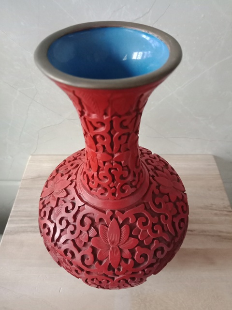 古玩雜項創匯期剔紅賞瓶拍賣，當前價格1580元