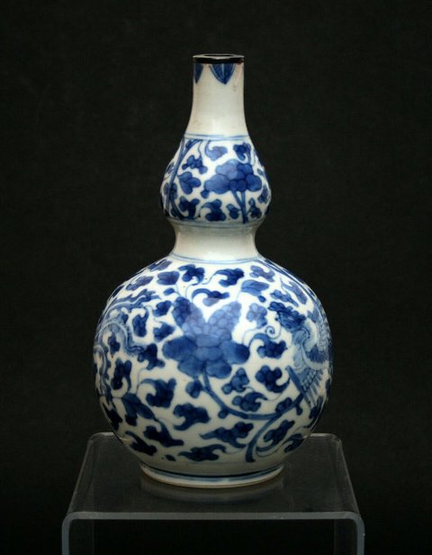 古玩陶瓷青花鳳紋葫蘆瓶拍賣，當前價格14800元
