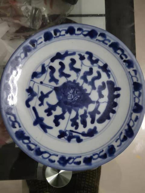 古玩陶瓷青花盤拍賣，當(dāng)前價(jià)格7800元