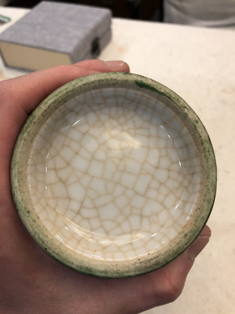 古玩陶瓷綠哥釉瓶拍賣，當前價格18800元