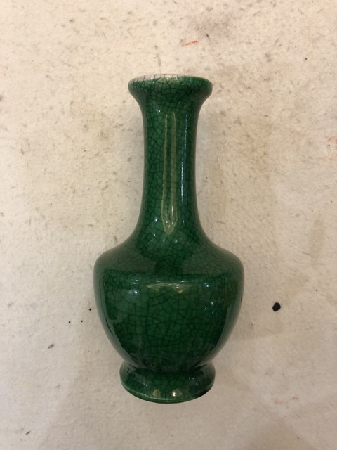 古玩陶瓷綠哥釉瓶拍賣，當前價格18800元