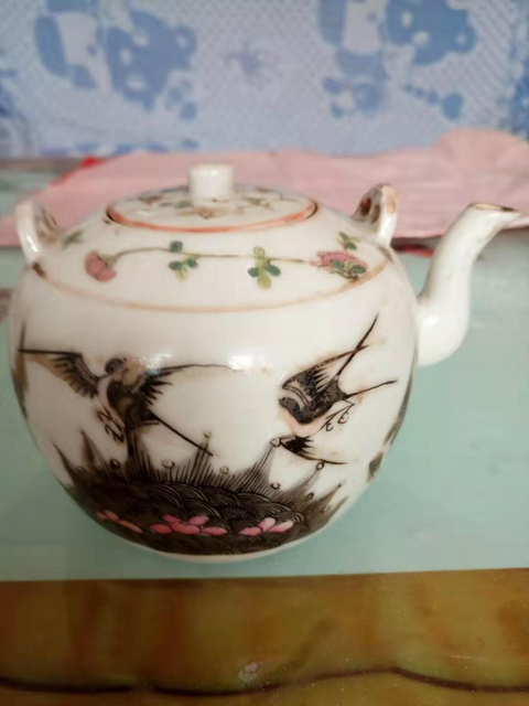 古玩陶瓷粉彩花鳥壺拍賣，當前價格11500元