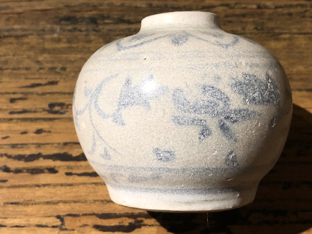 古玩陶瓷青花花卉紋罐拍賣，當前價格9000元