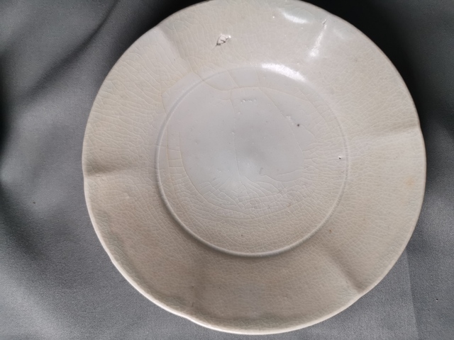 古玩陶瓷青白釉六出筋花口盤拍賣，當前價格10000元