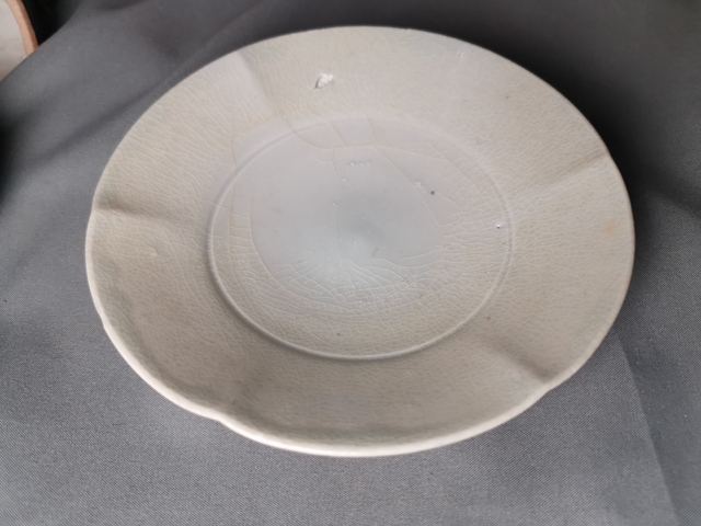 古玩陶瓷青白釉六出筋花口盤拍賣，當前價格10000元