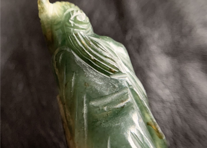 古玩玉器創(chuàng)匯期翡翠人物雕件拍賣，當(dāng)前價(jià)格9000元