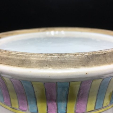 古玩陶瓷雍正至乾隆粉彩嬰戲圖將軍罐拍賣，當前價格13800元