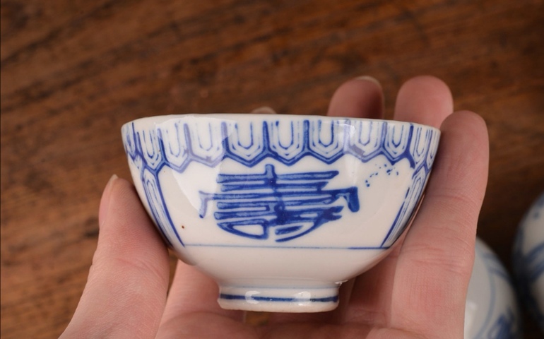 古玩陶瓷青花壽字碗拍賣，當(dāng)前價格6800元