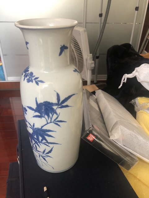 古玩陶瓷青花花鳥紋瓶拍賣，當前價格8000元