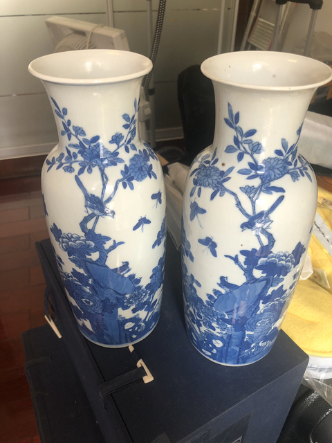 古玩陶瓷青花花鳥紋瓶拍賣，當前價格8000元