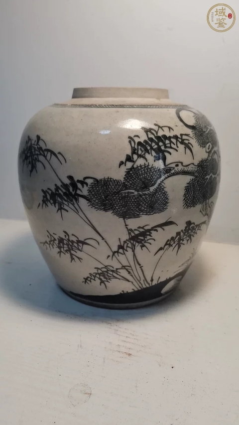 古玩陶瓷青花松竹梅紋罐拍賣，當前價格4000元