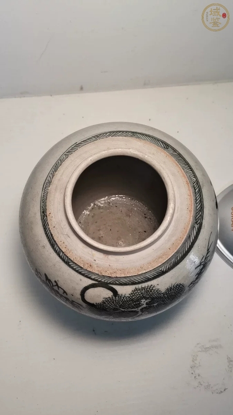 古玩陶瓷青花松竹梅紋罐拍賣，當前價格4000元