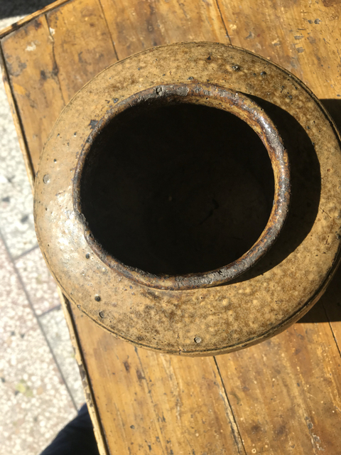 古玩陶瓷醬黃釉小罐拍賣，當前價格7000元