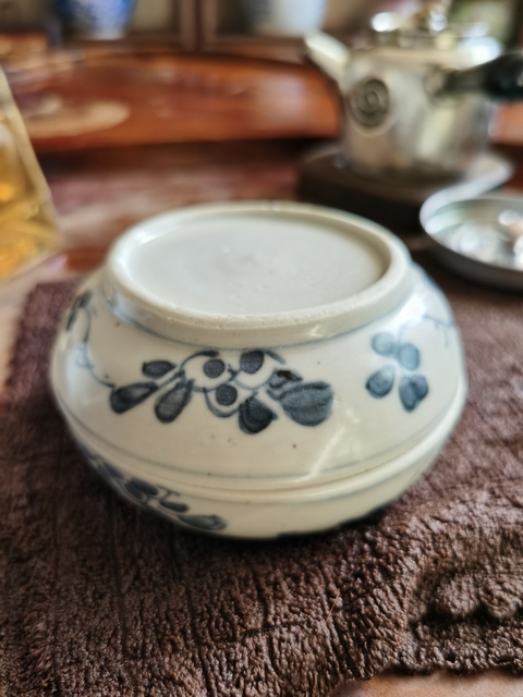 古玩陶瓷青花花卉紋印泥盒拍賣，當前價格8000元