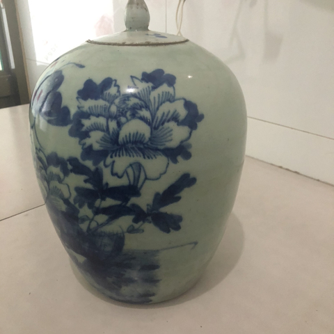 古玩陶瓷牡丹紋冬瓜罐拍賣，當前價格11000元