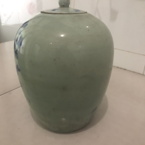 古玩陶瓷牡丹紋冬瓜罐拍賣，當前價格11000元