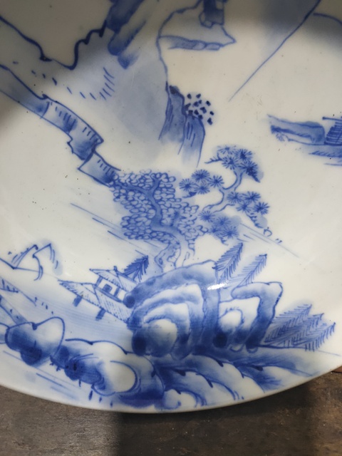 古玩陶瓷青花山水紋碗拍賣，當前價格3000元