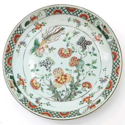 古玩陶瓷五彩盤拍賣，當前價格6800元