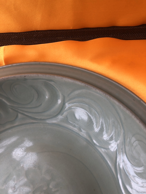 古玩陶瓷龍泉窯刻花洗拍賣，當前價格12800元