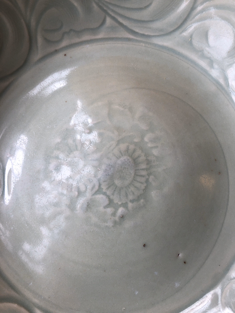 古玩陶瓷龍泉窯刻花洗拍賣，當前價格12800元