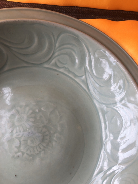 古玩陶瓷龍泉窯刻花洗拍賣，當前價格12800元