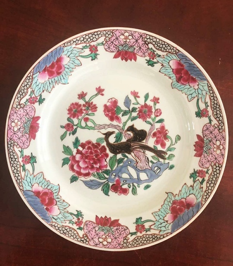 古玩陶瓷花卉紋盤拍賣，當(dāng)前價(jià)格10800元