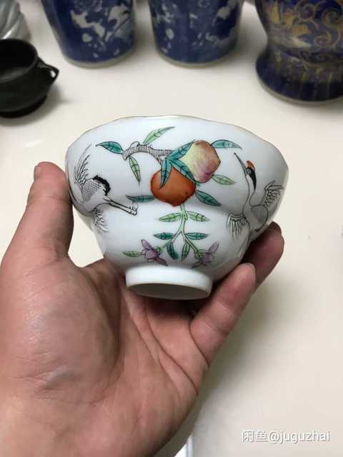 古玩陶瓷粉彩杯拍賣，當前價格14800元