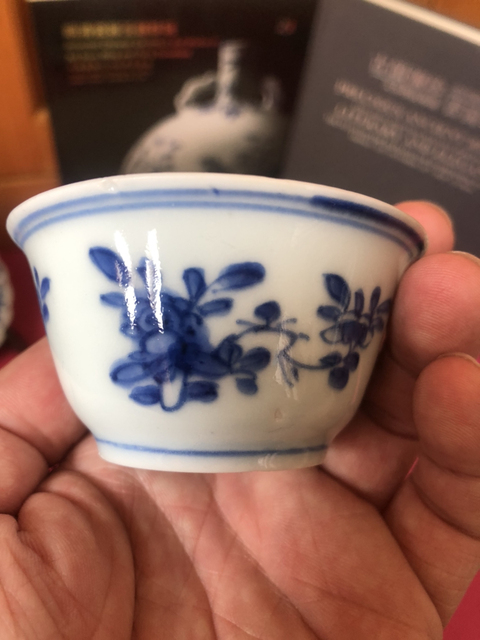 古玩陶瓷青花杯盤拍賣，當前價格6800元