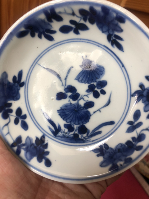 古玩陶瓷青花杯盤拍賣，當前價格6800元