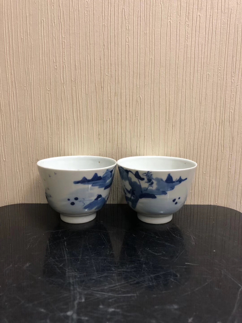 古玩陶瓷樵漁耕讀杯拍賣，當前價格5800元