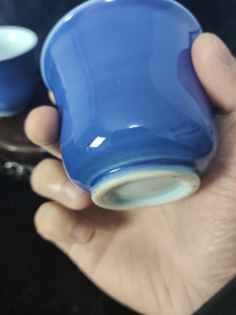 古玩陶瓷祭藍釉杯拍賣，當前價格12800元