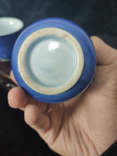 古玩陶瓷祭藍釉杯拍賣，當前價格12800元