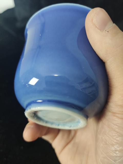 古玩陶瓷祭藍釉杯拍賣，當前價格12800元