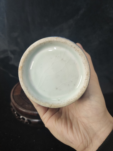 古玩陶瓷祭藍釉筆筒拍賣，當前價格11800元