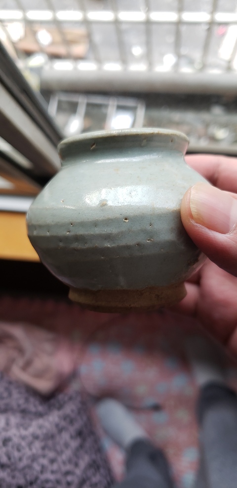 古玩陶瓷元代.青瓷小罐拍賣，當前價格468元