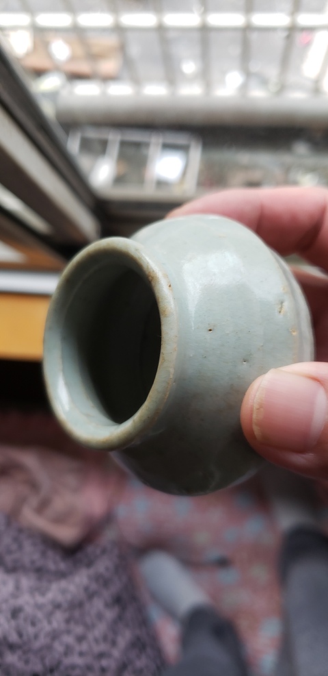 古玩陶瓷元代.青瓷小罐拍賣，當前價格468元