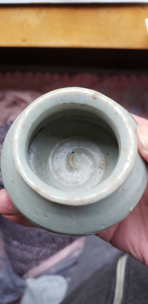 古玩陶瓷元代.青瓷小罐拍賣，當前價格468元