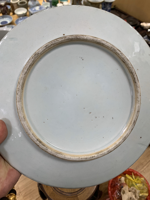 古玩陶瓷清光緒青花云龍紋槅盤拍賣，當前價格9000元