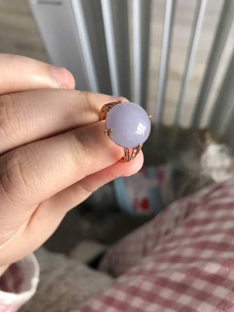 古玩玉器翡翠紫羅蘭戒指拍賣，當前價格14600元