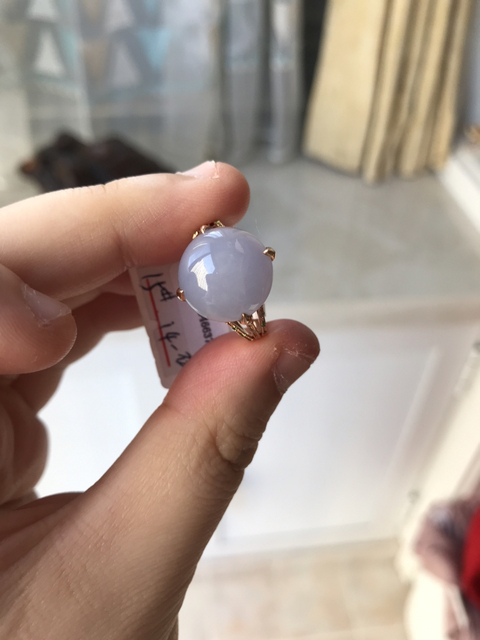 古玩玉器翡翠紫羅蘭戒指拍賣，當前價格14600元