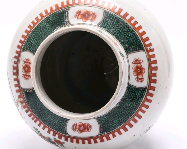 古玩陶瓷五彩將軍罐拍賣，當前價格12500元