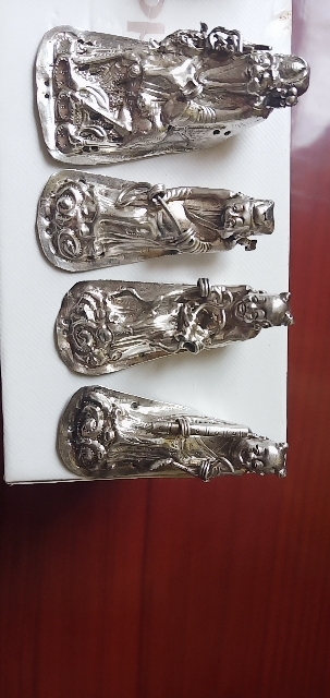 古玩雜項銀帽飾一套拍賣，當前價格10800元