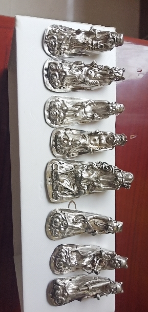 古玩雜項銀帽飾一套拍賣，當前價格10800元