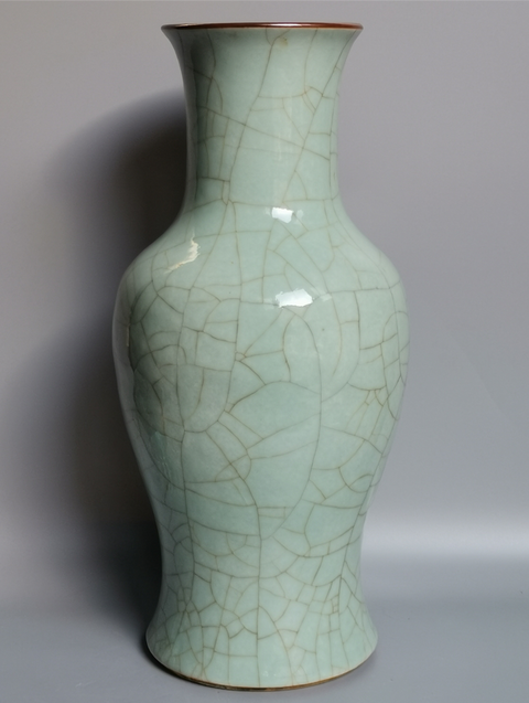 古玩陶瓷哥釉瓶拍賣，當前價格14800元