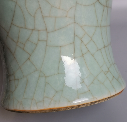 古玩陶瓷哥釉瓶拍賣，當前價格14800元