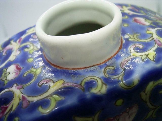 古玩陶瓷粉彩纏枝花卉紋茶葉罐拍賣，當前價格8500元