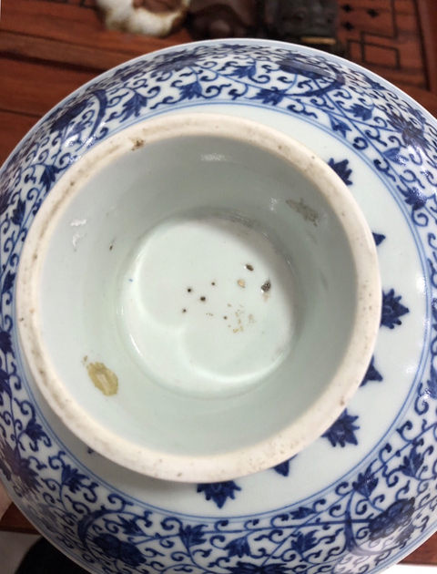 古玩陶瓷清雍正青花纏枝花卉紋高足盤拍賣，當前價格13000元