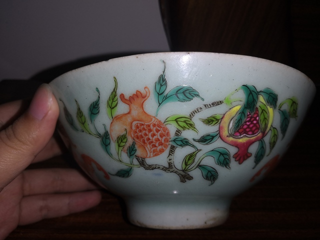 古玩陶瓷粉彩三多福壽紋碗拍賣，當前價格4800元