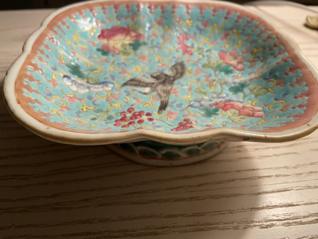 古玩陶瓷花鳥紋供碗拍賣，當前價格6820元